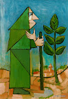 004 - L'Ermite - 1976<br />
100 x 65 - Acrylique sur toile