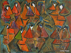 075 - Forum - 1997<br />
80 x 60 - Acrylique sur toile
