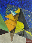 118 - Le Triangle rouge - 2005<br />
130 x 97 - Acrylique sur toile