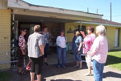 Group outside Tea Room