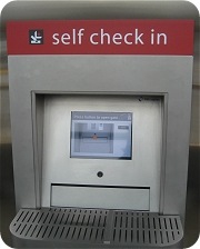 Redmond Library automated self check in machine Redmond Library automated self check in machine