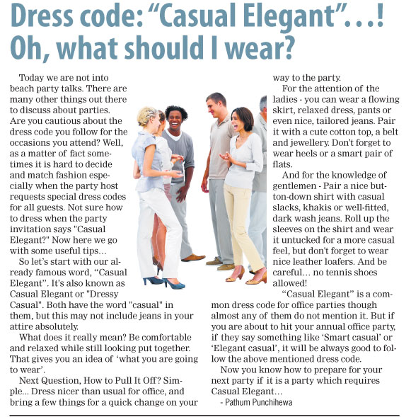 Stories of the open road: Dress code: “Casual Elegant”…! Oh, what should I  wear?