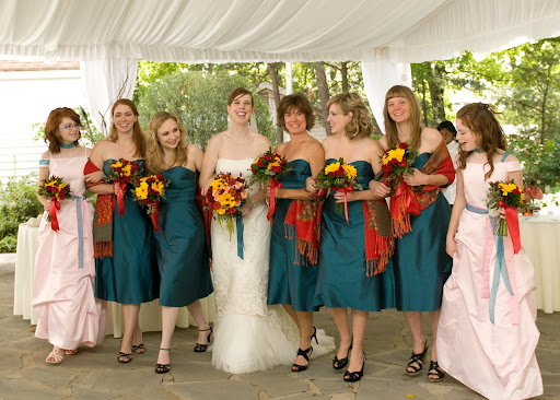 teal color schemes for weddings