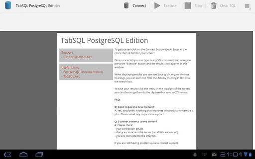 TabSQL PostgreSQL Edition