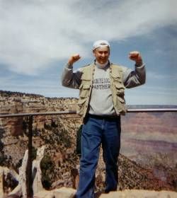 George Madzia at the Grand Canyon in Arizona in 2001
