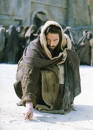 Jesus escreve na areia