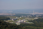 Z hradu Hněvím autodrom v Mostě