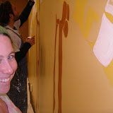 She's cute and she can paint!
