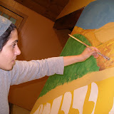 The talented Carina recreates the Judean hills from memory.