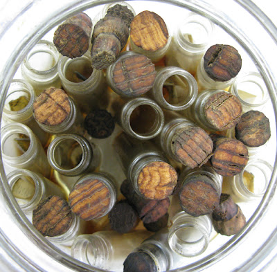 corks missing vials dried out