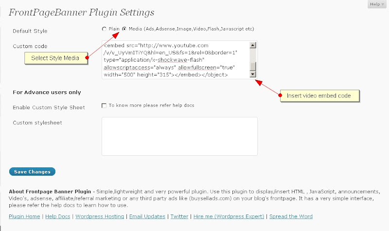 wpfpb video1 How to use WordPress Front Page Banner Plugin   [ Part 4   Configuration]