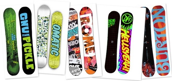 snowboards