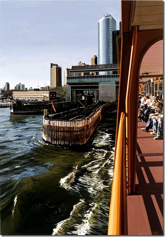 Richard Estes - Staten Island Ferry Docking Manhattan 2008 Richard Estes - Staten Island Ferry Docking Manhattan 2008