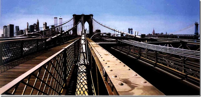 Richard Estes - Brooklyn Bridge 1993 oil on canvas Richard Estes - Brooklyn Bridge 1993 oil on canvas