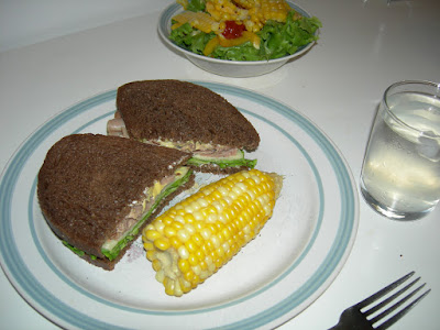 Dinner: Sandwich and Mexican Salad