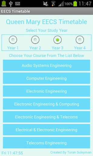 EECS Timetable