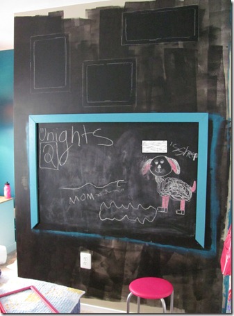 chalkboard wall in progress
