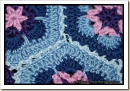 african flower - bag joining close-up african flower - bag joining close-up