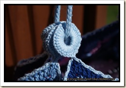 African flower bag - strap close-up African flower bag - strap close-up