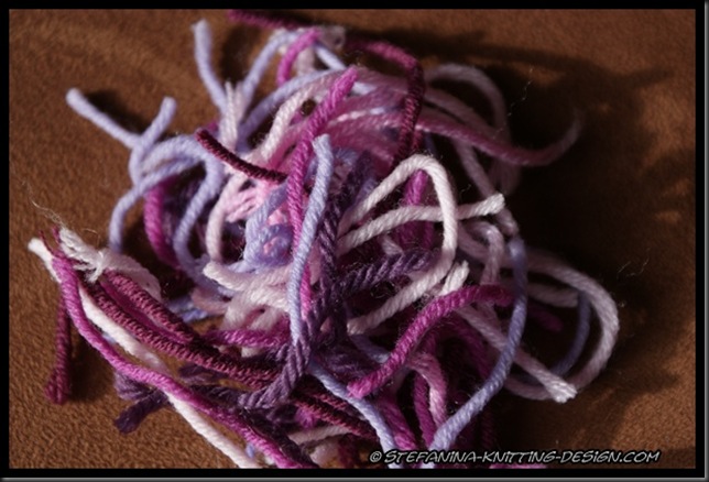 Crochet a rainbow - purple waved in end