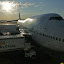 New York/JFK Airport - Terminal One. Lufthansa Boeing 747.