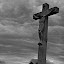 A crucifix in front of the the Chapel of the Holy Cross at Siva Brada, Slovakia