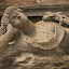 Detail of one of the statues at the Plague Column (Holy Trinity Square, Banska Stiavnica, Slovakia)