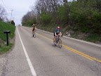 Riders enjoy the great downhill on Jacksonburg Rd.