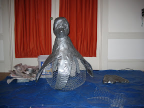 We had another twenty four hours before the show and a penguin skeleton.