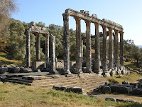 Mas piedras de esas antiguas. Templo dedicado a Zeus en la ciudad de Euromos. El antiguo Agora esta al lado, y es un campo de cultivo rodeado de columnas.