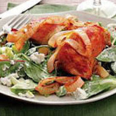 Baked Buffalo Chicken with Blue Cheese Salad