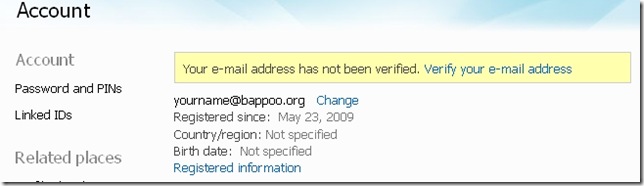 live id verify email