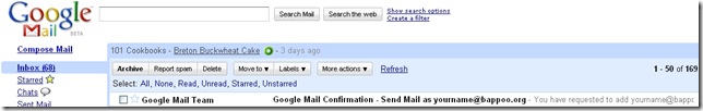 gmail send email as verification