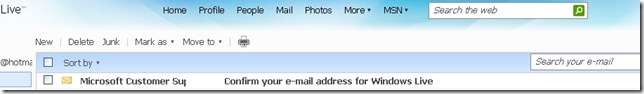 Hotmail inbox