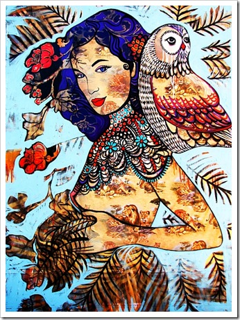 Hickey,S. 2010. Lioness Leonora on the Hunt with her Fan Dance, 100 x 140cm, oil acrylic and mixed media on canvas 4