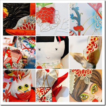 reincarnated kimono collage april 2011