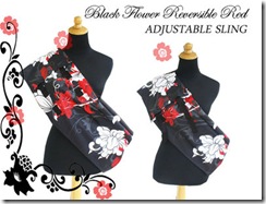 black-flower-adjustable-sling