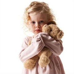 Young Girl with Teddy Bear