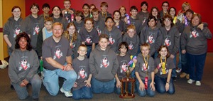 West Liberty-Salem Middle School Science Olympiad team at WLS from 3-6-10