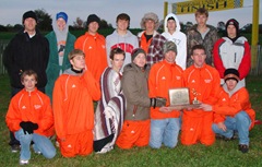 West Liberty-Salem varsity boys cross country team after winning OHC league meet at Cedarville from 10-15-09