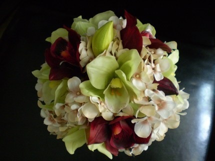 Featuring high quality latex Light Green Cymbidium orchids and high quality