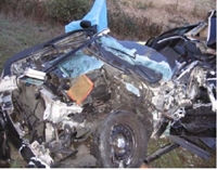 The car is almost unrecognizable. Wrongful Death