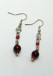 Post Thumbnail of Earrings - Rich Red