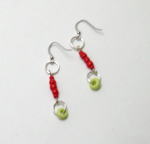 Post Thumbnail of Earrings - Seafoam and Coral: Take Two