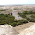 P1010257.JPG, Blick vom 20 m hohen, erodierten Mauerring ins Vorland, Turkmenistan