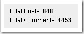 total posts and comments widget