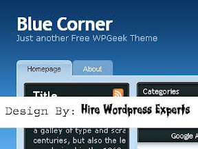 Blue Corner Free Wordpress Theme