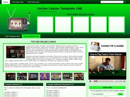 Online Casino Template 168 Green Version