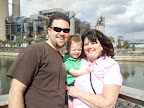 Watching the manatees with Mom-Mom and Daddy