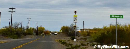 Entering Redford - a town on Texas Farm Road (FM) 170 Entering Redford - a town on Texas Farm Road (FM) 170